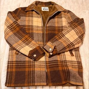 Woolrich Plaid Coat in Rich Brown (Men’s)